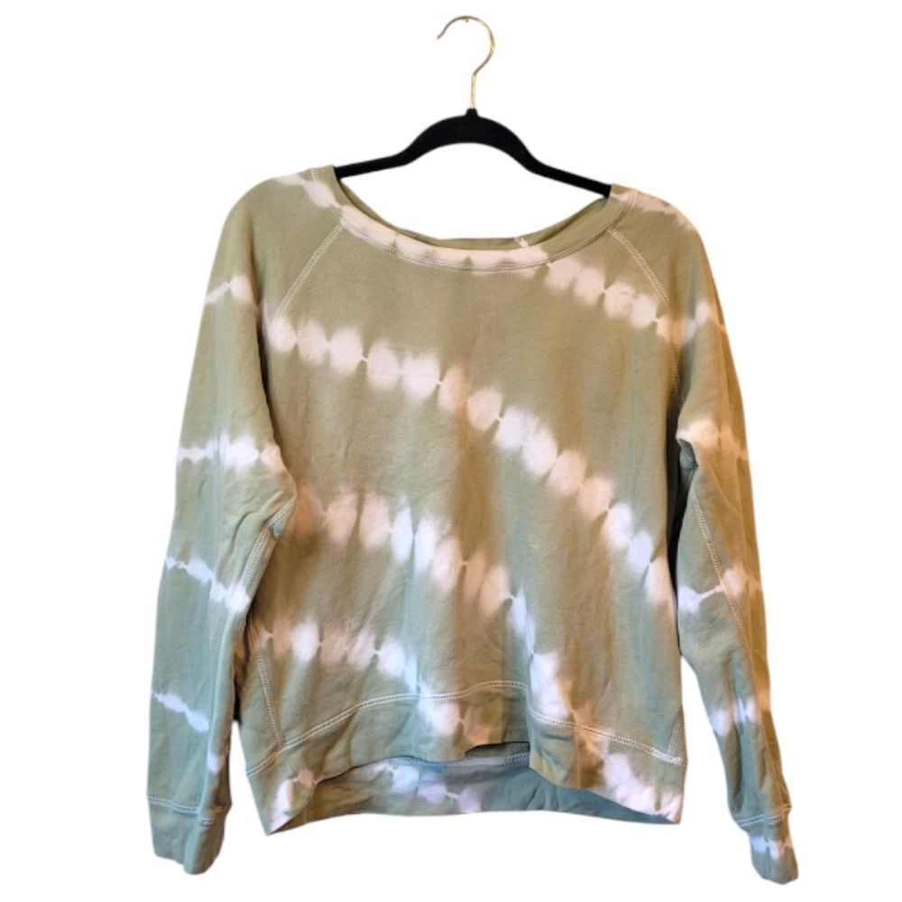 Rails Green and White Tie-Dye Sweatshirt